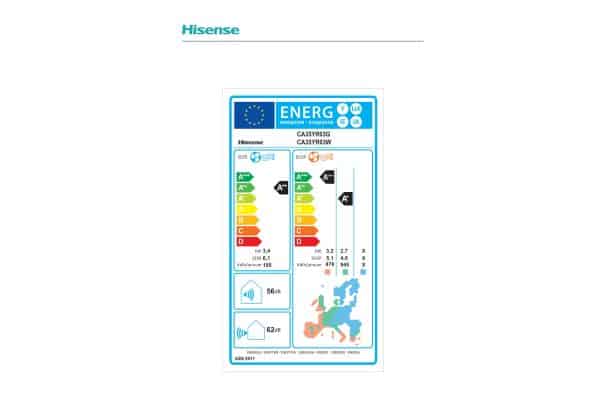 Hisense Easy Smart2022 CA35YR03 Energy Label