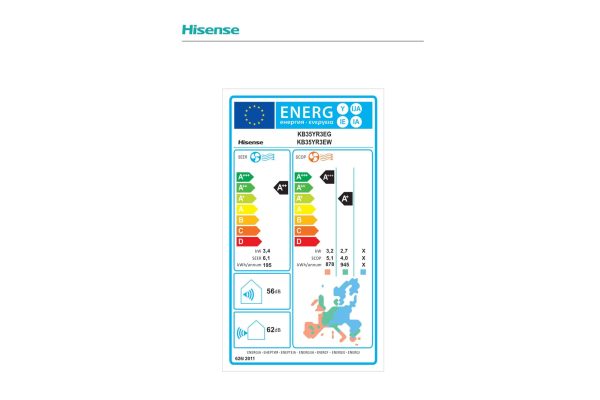 Hisense Wings Pro2022 KB35YR3E Energy Label